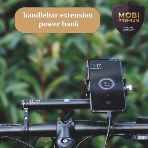 MOBI Premium Handlebar Extension Power Bank (4000mAh) - Bike Mount Charger for Phone