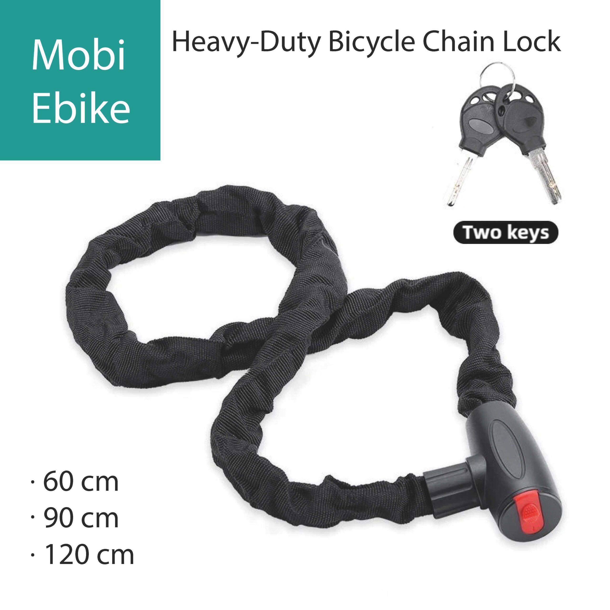Heavy-Duty Bike Chain Lock | Max Security, Anti-Theft | 60/90/120cm Bicycle Lock