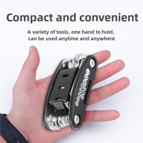 16 in 1 Multi-Functional Bicycle Tools Repair Kit Screwdriver wrench Spanner Allen key Tyre patch
