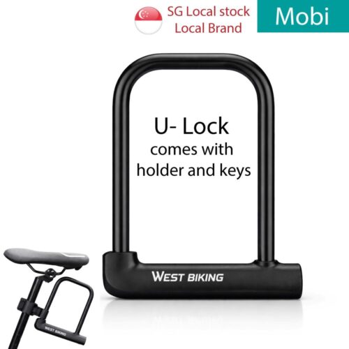 Heavy Duty U-Lock Bicycle Lock Anti-Theft Alloy Steel Bike Lock with Mounting Bracket Lock Holder