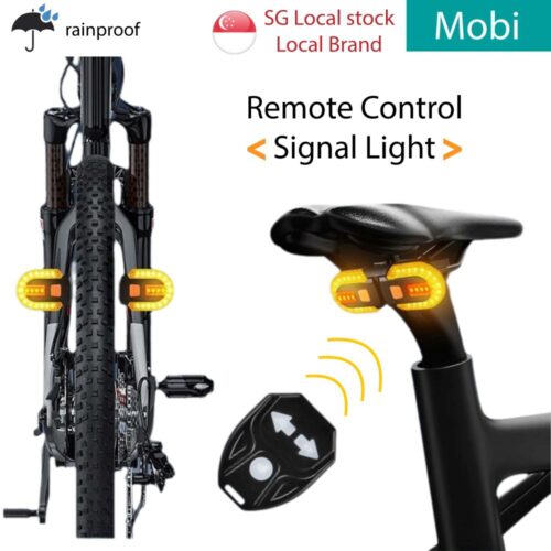 Bicycle Bike Ebike Signal Light Turn Indicator Rear Wireless Remote Control Rechargeable Waterproof
