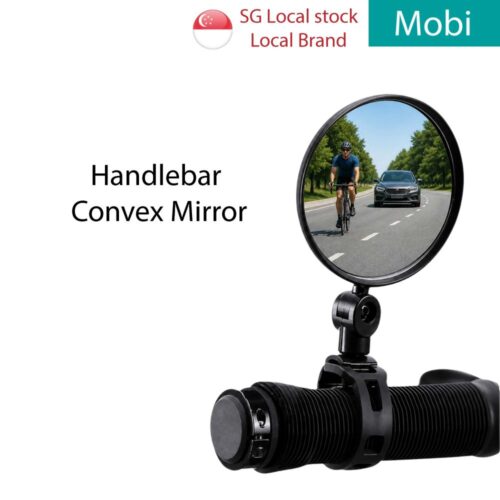 Bicycle Rearview Mirror Adjustable & Clear Vision Handlebar Convex Mirror Bike Ebike Scooter PAB