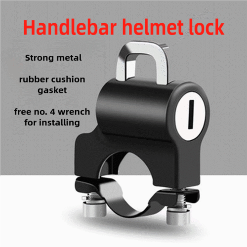 Mini Handlebar Helmet Lock – Secure & Durable