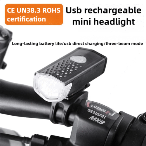 USB Rechargeable LED Bike Headlight – Lightweight, Waterproof, Portable Cycling Safety Light
