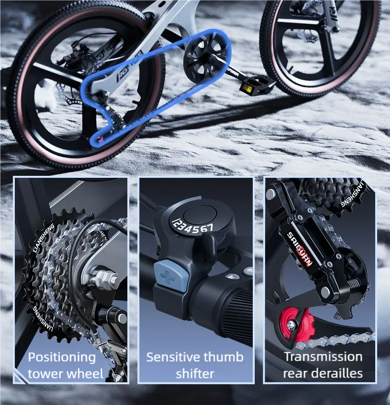 Mobi Premium Youth Bike - Lightweight Aviation Magnesium Alloy | 7 Speed Shimano Kids Bicycle - Image 5