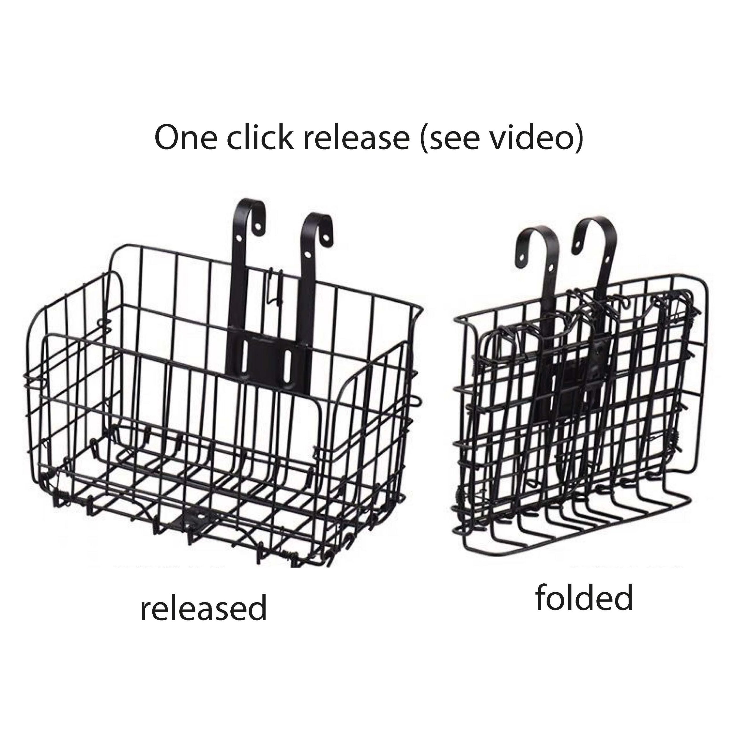 Folding Bike Basket | Quick Release | Front/Rear | Max 30KG | Strong Steel | MTB Road Foldable Cycle - Image 6