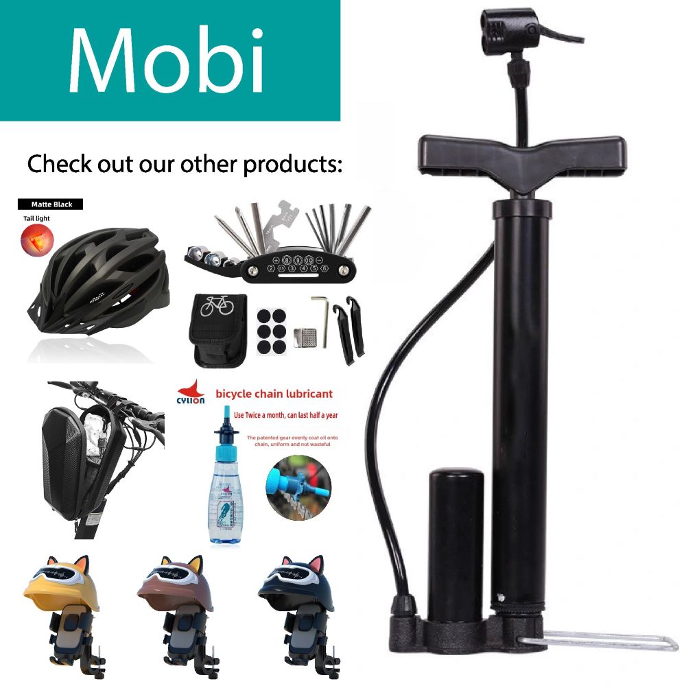Air Pump for Bicycle Ebike Motorbike Tyre Tire Portable Manual Pump Balloon Boat Barometer Pressure - Image 4