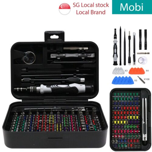 132 in 1 Screwdriver Set Repair Tool Kit 108pcs Magnetic Bits for phone Laptop electronics watch