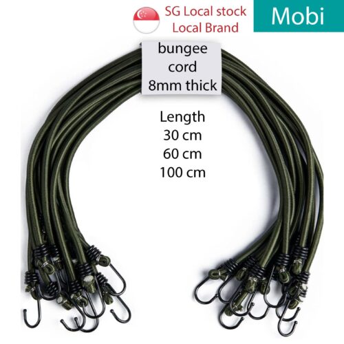 Strong Bungee Cord Strap with Hook/Elastic Rope hook for Motorcycle, Bicycle, 8mm Thick