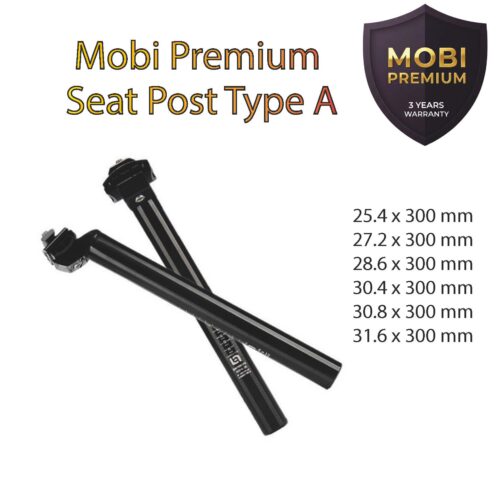 Mobi Premium Bicycle Bike Seat Post Pole Tube | Thickened Aluminium | Strong Support | Easy Install