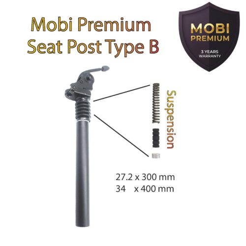 Mobi Premium Bicycle Bike Seat Post Pole Tube | Aluminium | Foldable | Suspension | Flip seat post