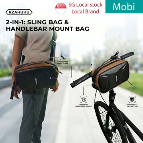 Portable sling bag bicycle Hard Shell Multifunctional bike Front mount bag
