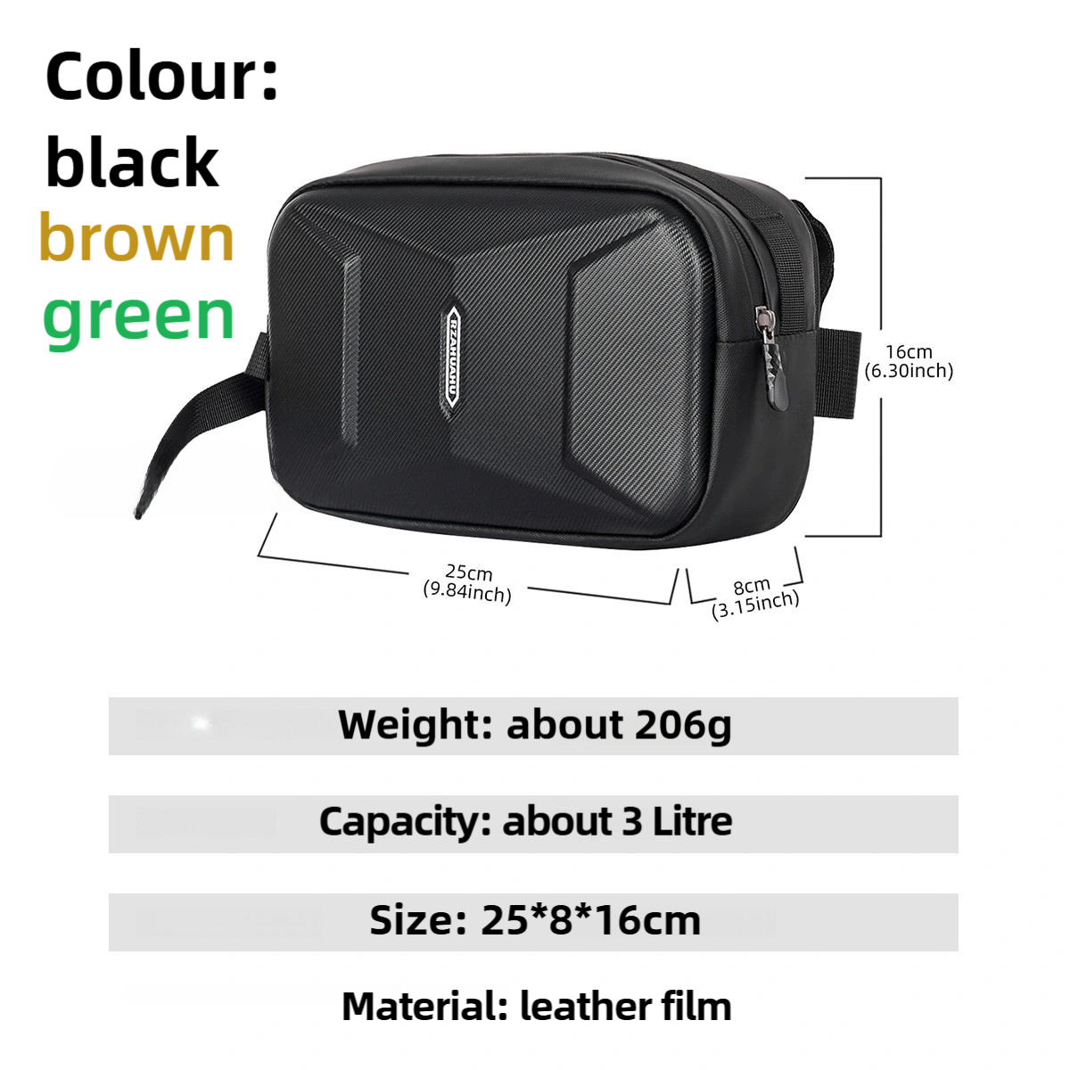 Portable sling bag bicycle Hard Shell Multifunctional bike Front mount bag - Image 3