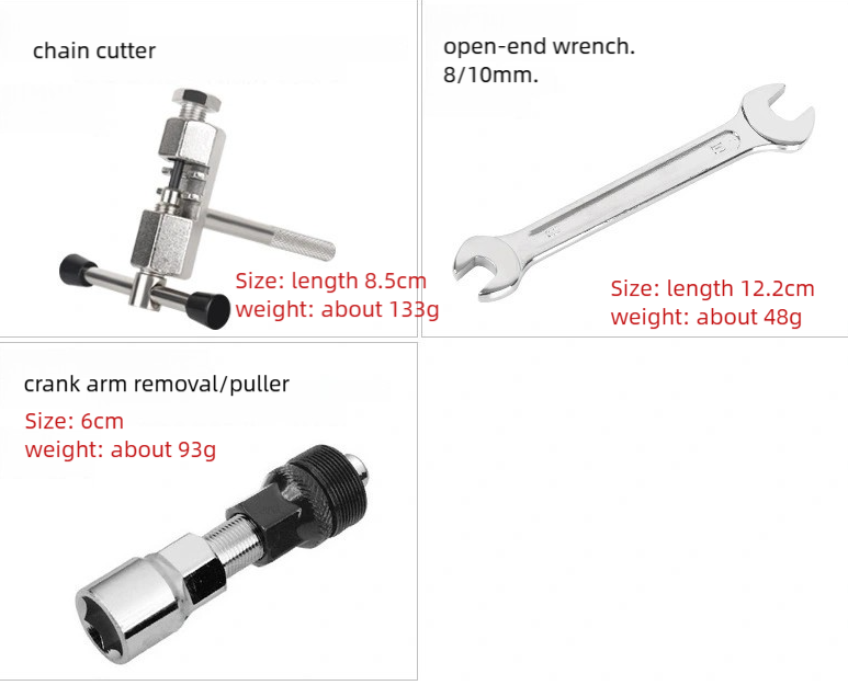 Bicycle tool box 44pcs Pedal crank Tire repair bottom bracket Freewheel lockring tool Chain breaker - Image 6