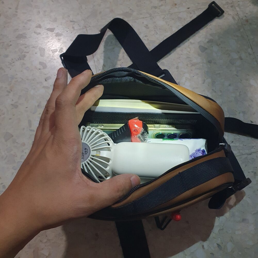 Portable sling bag bicycle Hard Shell Multifunctional bike Front mount bag - Image 6