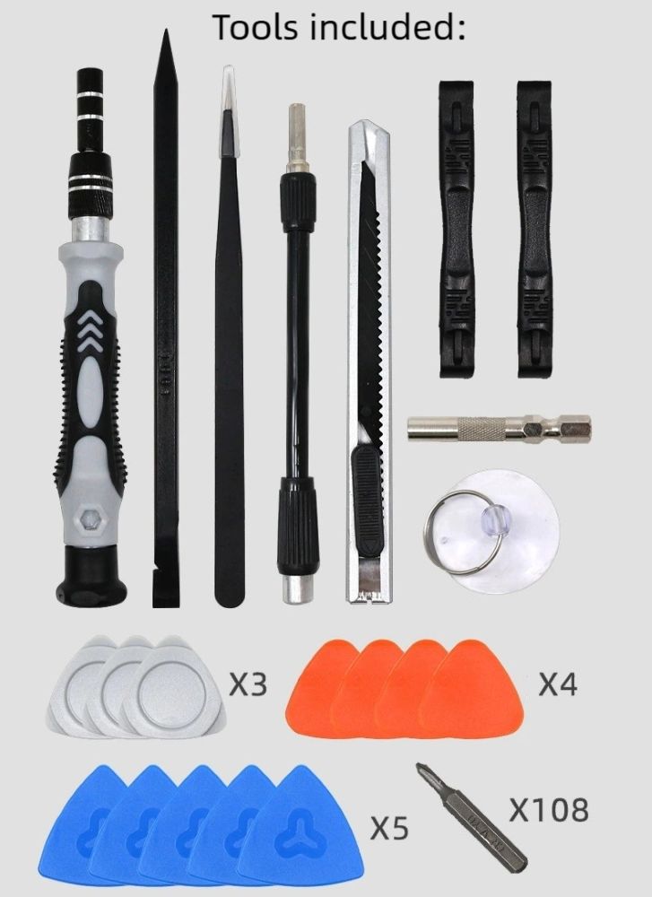 132 in 1 Screwdriver Set Repair Tool Kit 108pcs Magnetic Bits for phone Laptop electronics watch - Image 8