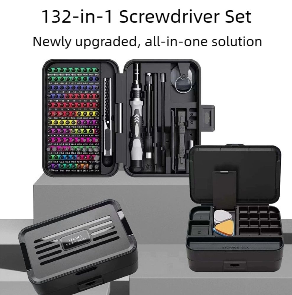 132 in 1 Screwdriver Set Repair Tool Kit 108pcs Magnetic Bits for phone Laptop electronics watch - Image 10