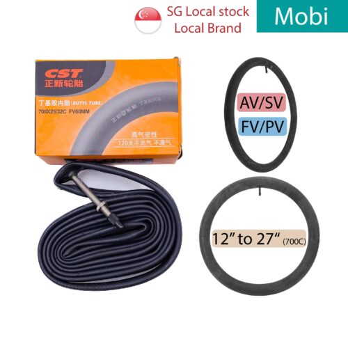 Bicycle tube Bike tube tyre wheel Inner Tube | Butyl Rubber | AV (SV) / FV (PF) | 12 14 16 18 20 22 24 26 27” CST