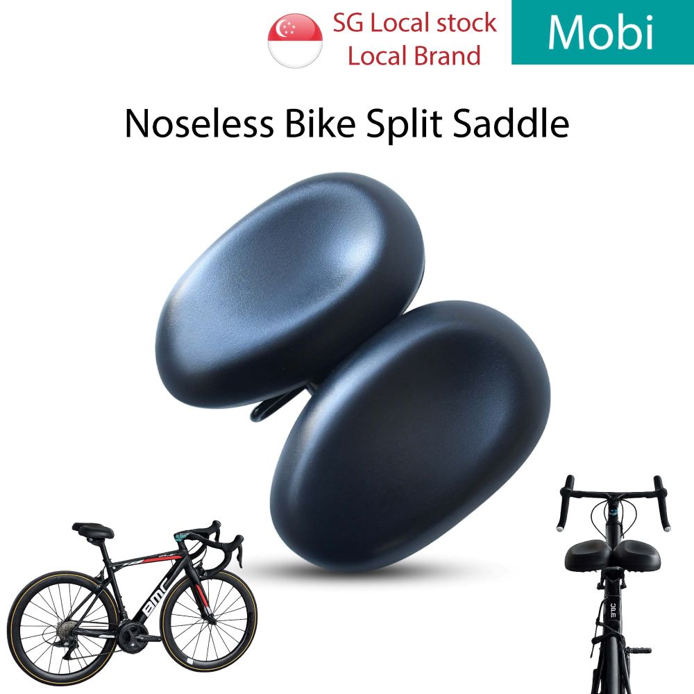 Noseless Bike Split Saddle Seat Bicycle Comfortable Shock Absorb Soft Ultrawide Ergonomic Waterproof