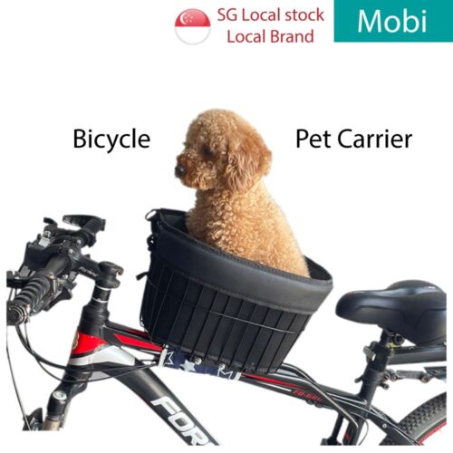 Bicycle Pet Carrier front mount Bike Pet Seat Basket Frame Rack Pannier Detachable Small Dog Cat