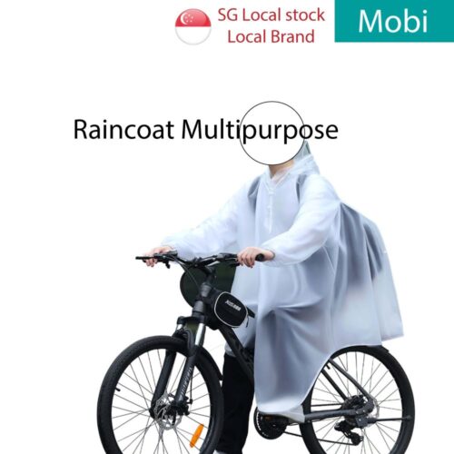 Adult Raincoat Poncho Bicycle Motorbike thick delivery helmet visor clear translucent transparent