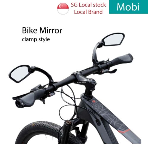 Bike Clamp Rearview Handlebar Mirror for Bicycle Ebike Pab scooter Wide Angle Adjustable