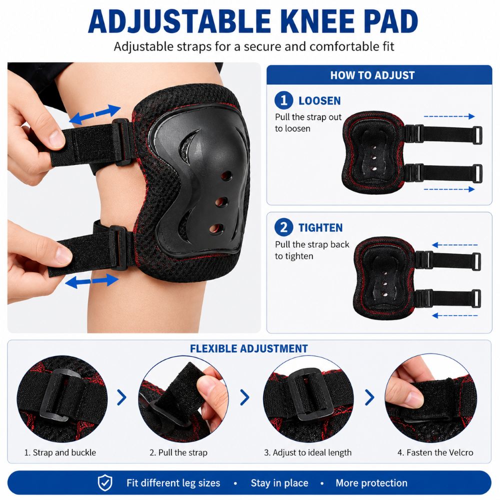 Kids Knee Guard elbow wrist guard safety pads cycling skating scooter Sports Protective Gear Set - Image 2