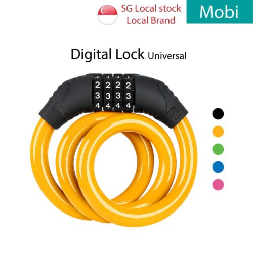 Universal 4-Digit Combination Cable Lock Steel Wire Lock 60cm Bicycle Scooter Trolley Gate