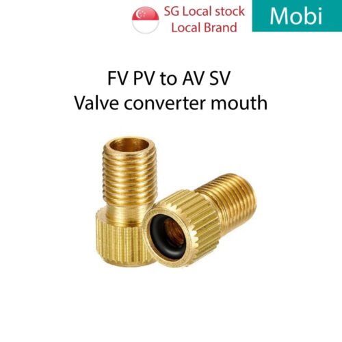 Presta French Valve to Auto Schrader Valve Adapter Brass Converter FV PV to AV SV