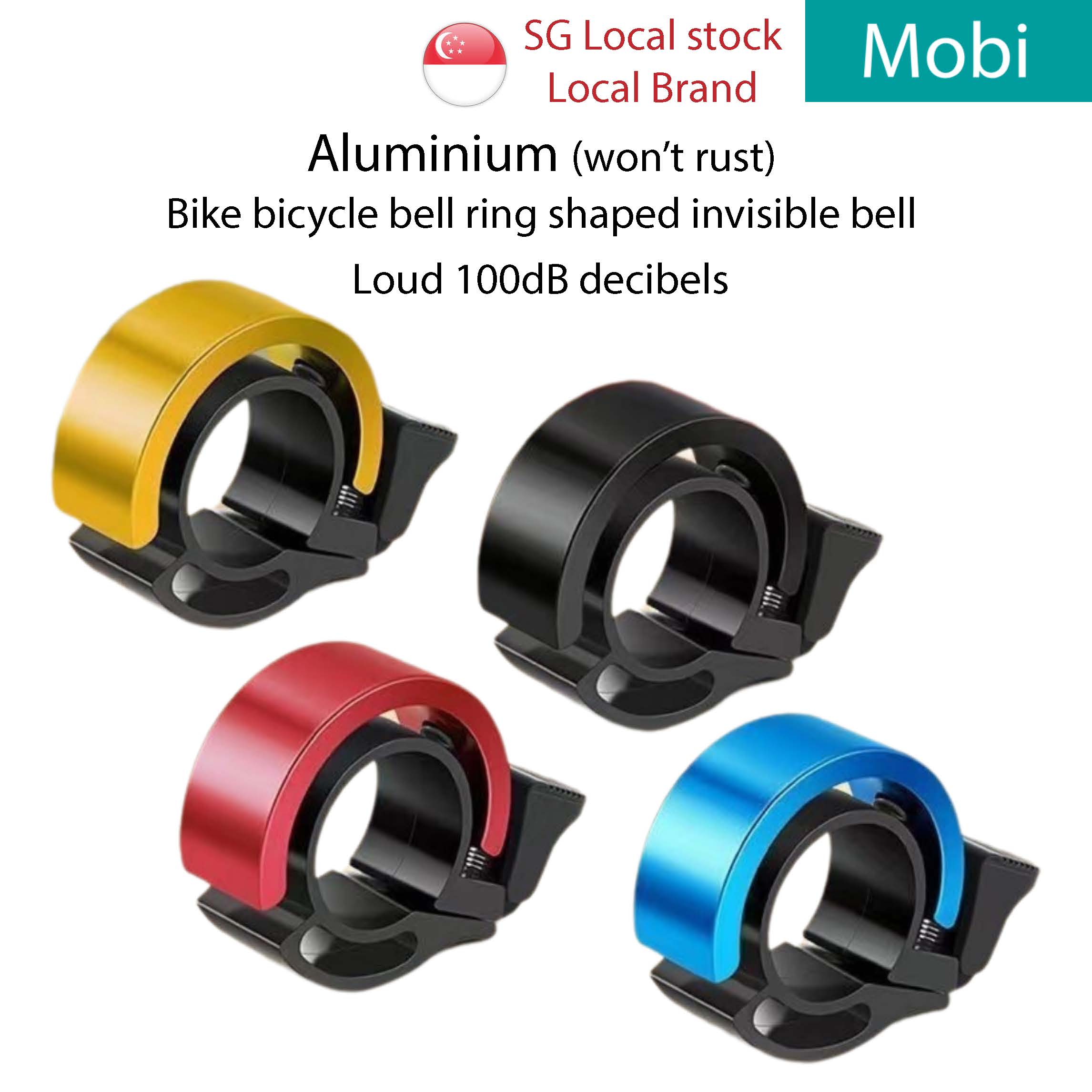 Aluminium Bike bicycle bell ring shaped invisible bell bike ring horn sound Loud 100dB decibels