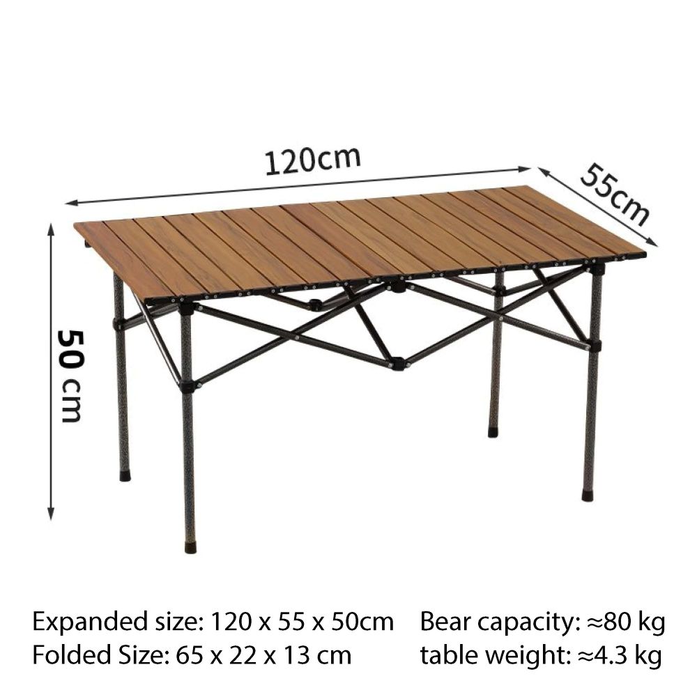 Mobi Outdoor Table potable roll-out rollable foldable folding camping table desk light weight - Image 6