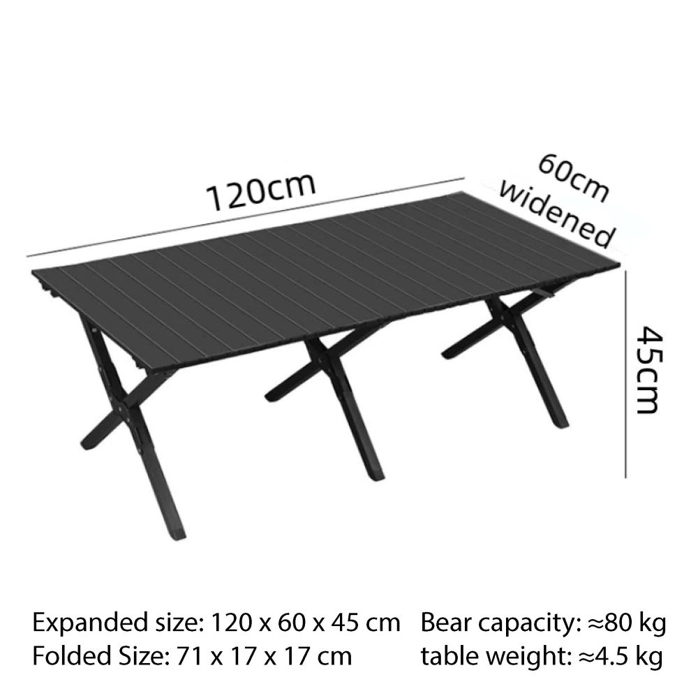 Mobi Outdoor Table potable roll-out rollable foldable folding camping table desk light weight - Image 7