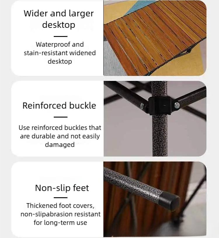 Mobi Outdoor Table potable roll-out rollable foldable folding camping table desk light weight - Image 2