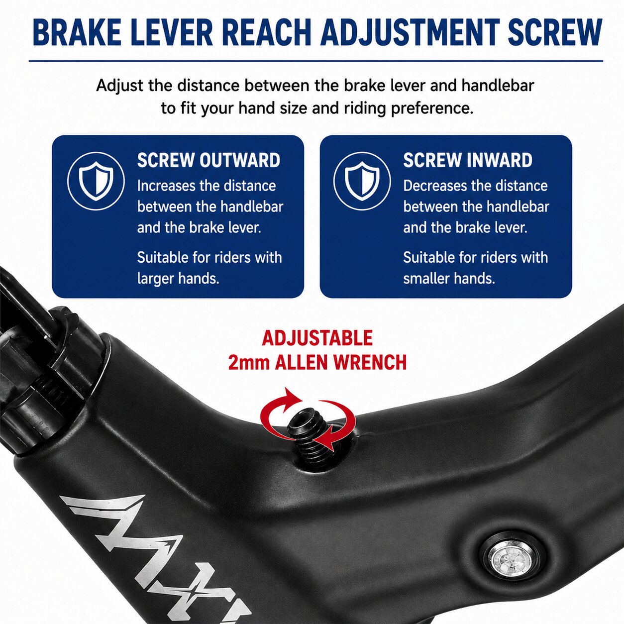 Mobi Bicycle Brake Lever Aluminium V Brake Disc Brake Handle Lever Adjustable MTB Foldable Kid Bike - Image 4