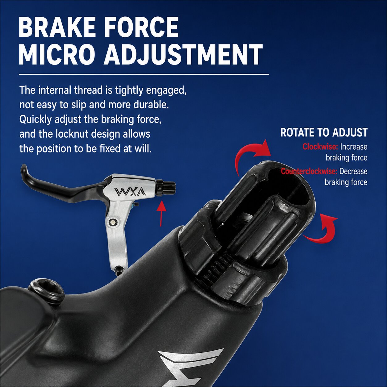 Mobi Bicycle Brake Lever Aluminium V Brake Disc Brake Handle Lever Adjustable MTB Foldable Kid Bike - Image 5