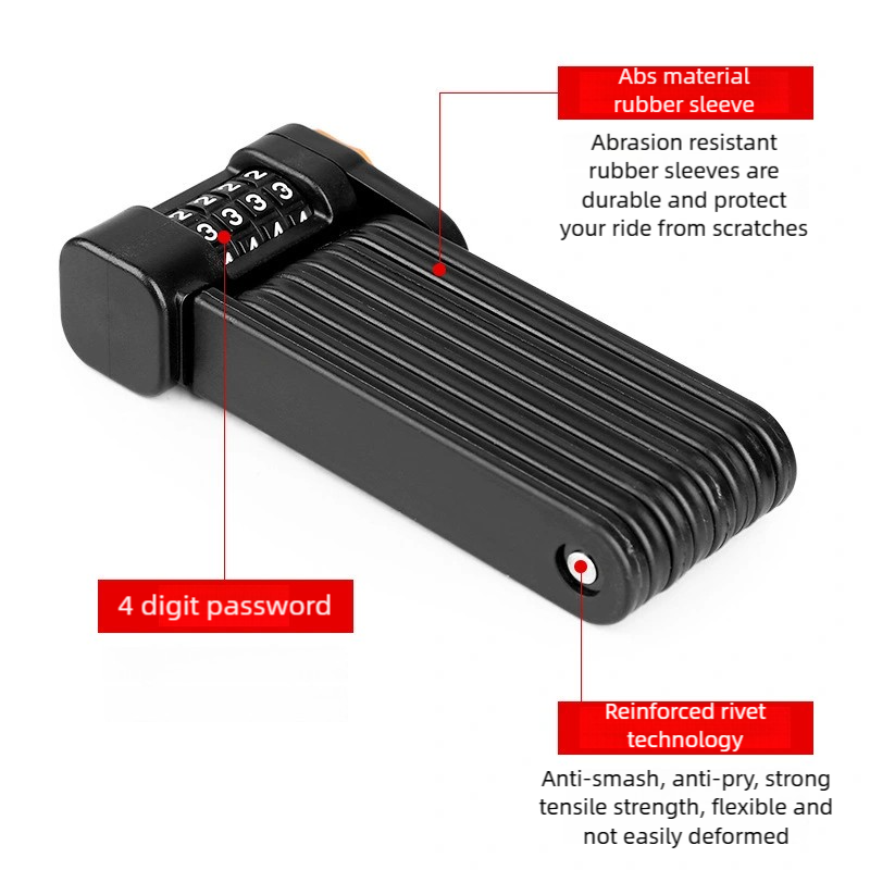 Anti-theft password folding lock Combination lock foldable compact lock - Image 5