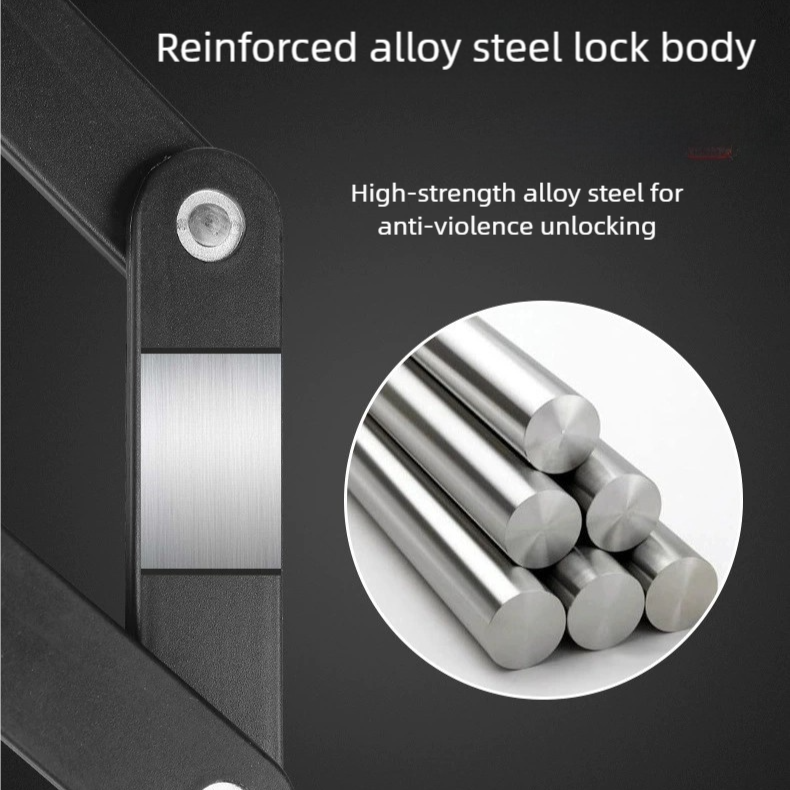Anti-theft password folding lock Combination lock foldable compact lock - Image 6