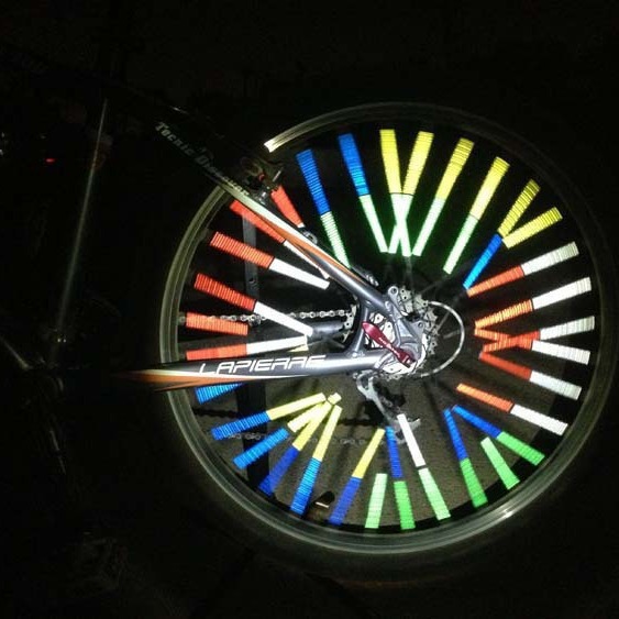 Bicycle Reflector Light Spoke Reflective Strips Wheel Safety Warning Clip Reflector Night Riding - Image 8