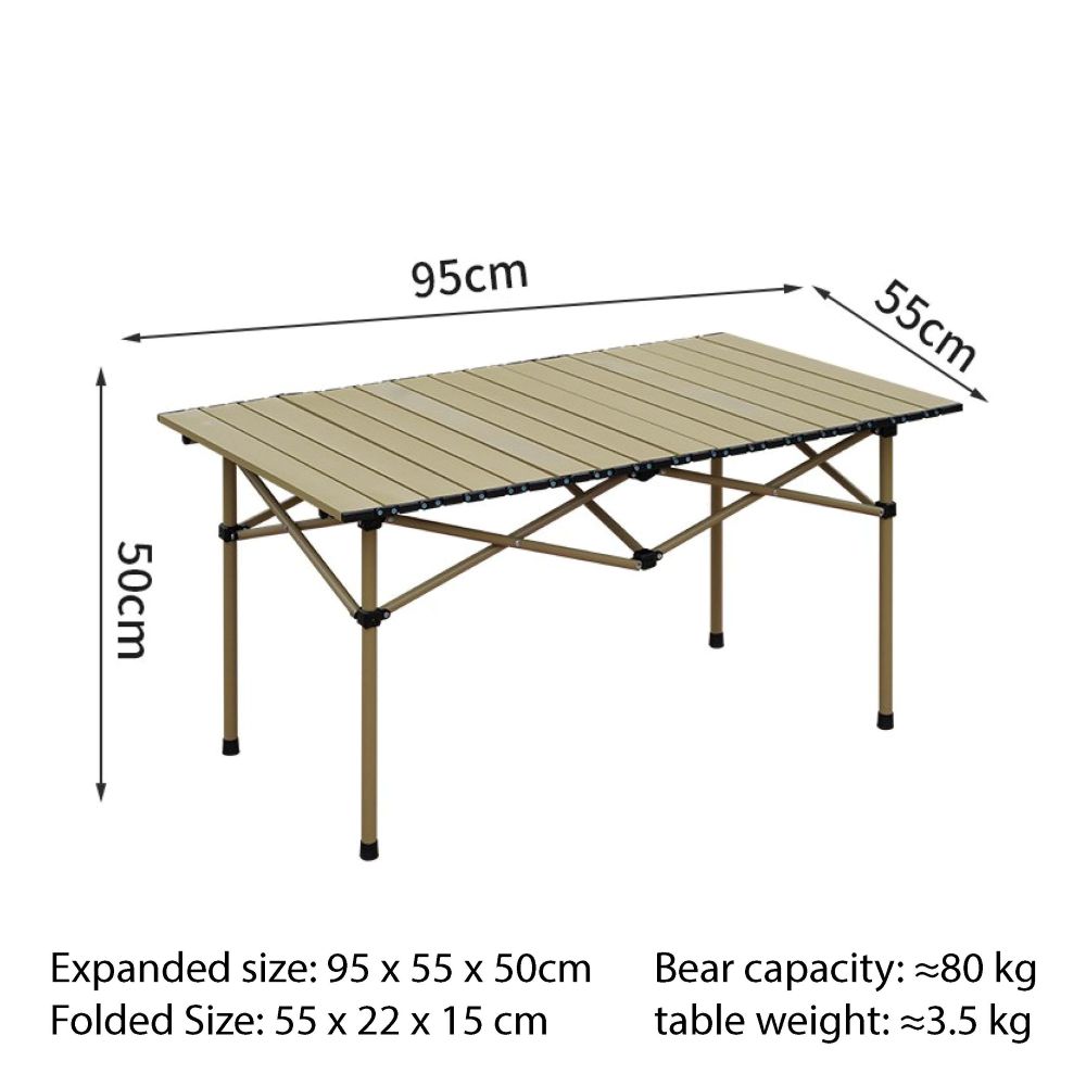 Mobi Outdoor Table potable roll-out rollable foldable folding camping table desk light weight - Image 5