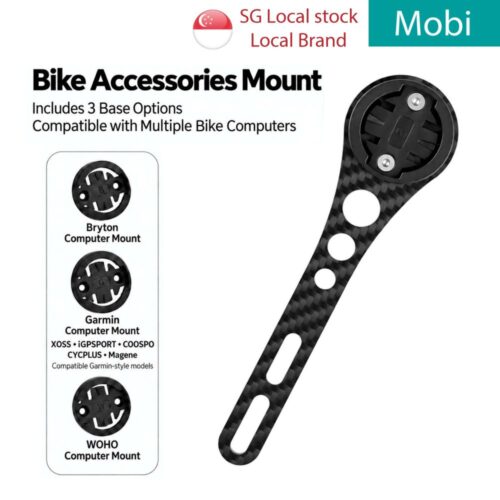 Carbon Fibre Bicycle Accessories Mount for Computer Light Camera Garmin Xoss iGPSPORT COOSPO CYCPLUS Magene Bryton WOHO