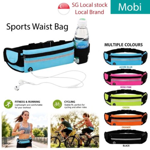 Sports Waist Bag Pouch Water Bottle Holder Reflect Jogging Cycling Phone Pouch