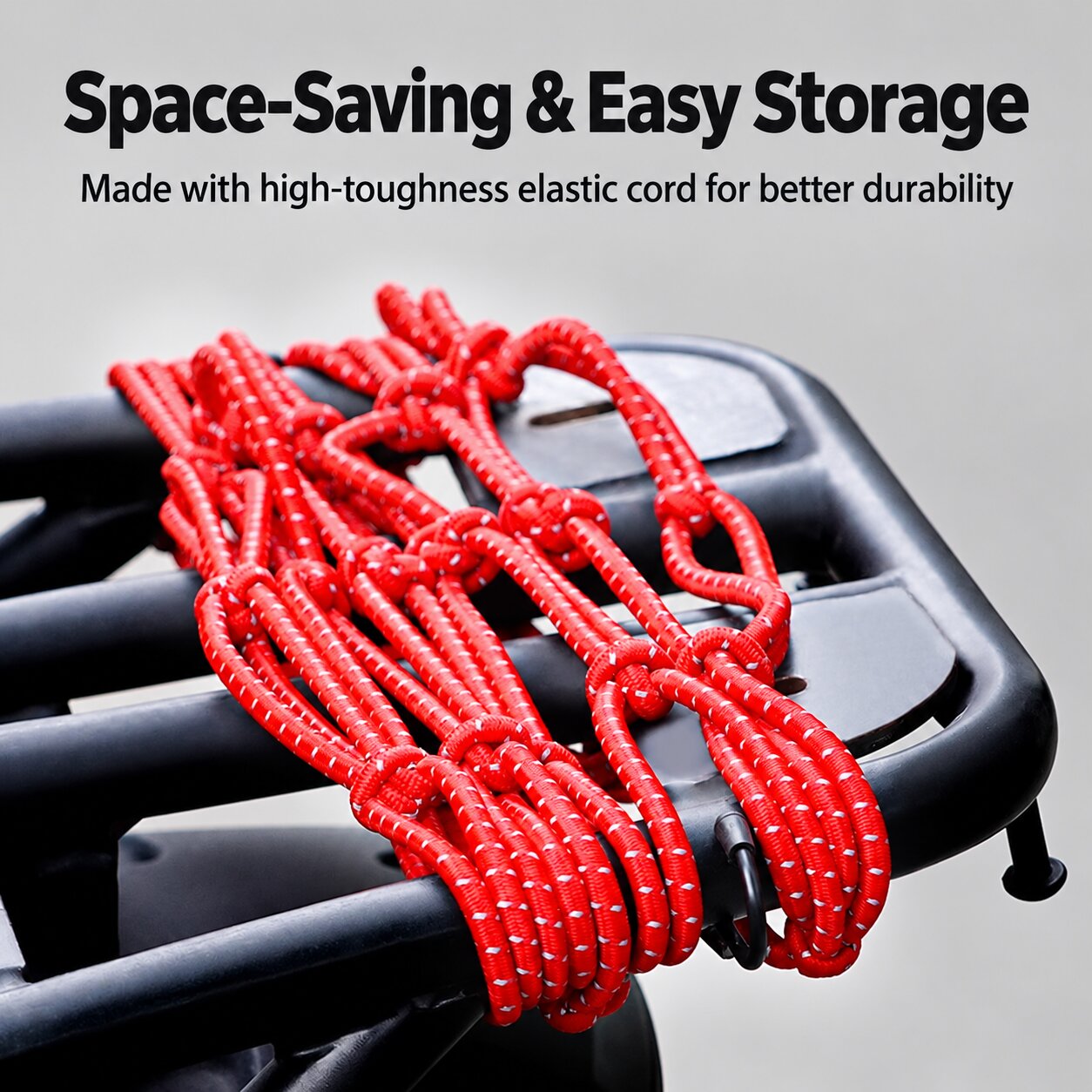 Elastic Helmet Cargo Net Holder Net Storage Net Securing Luggage Mesh Reflective Bungee Cord Motorcycle Bike - Image 4