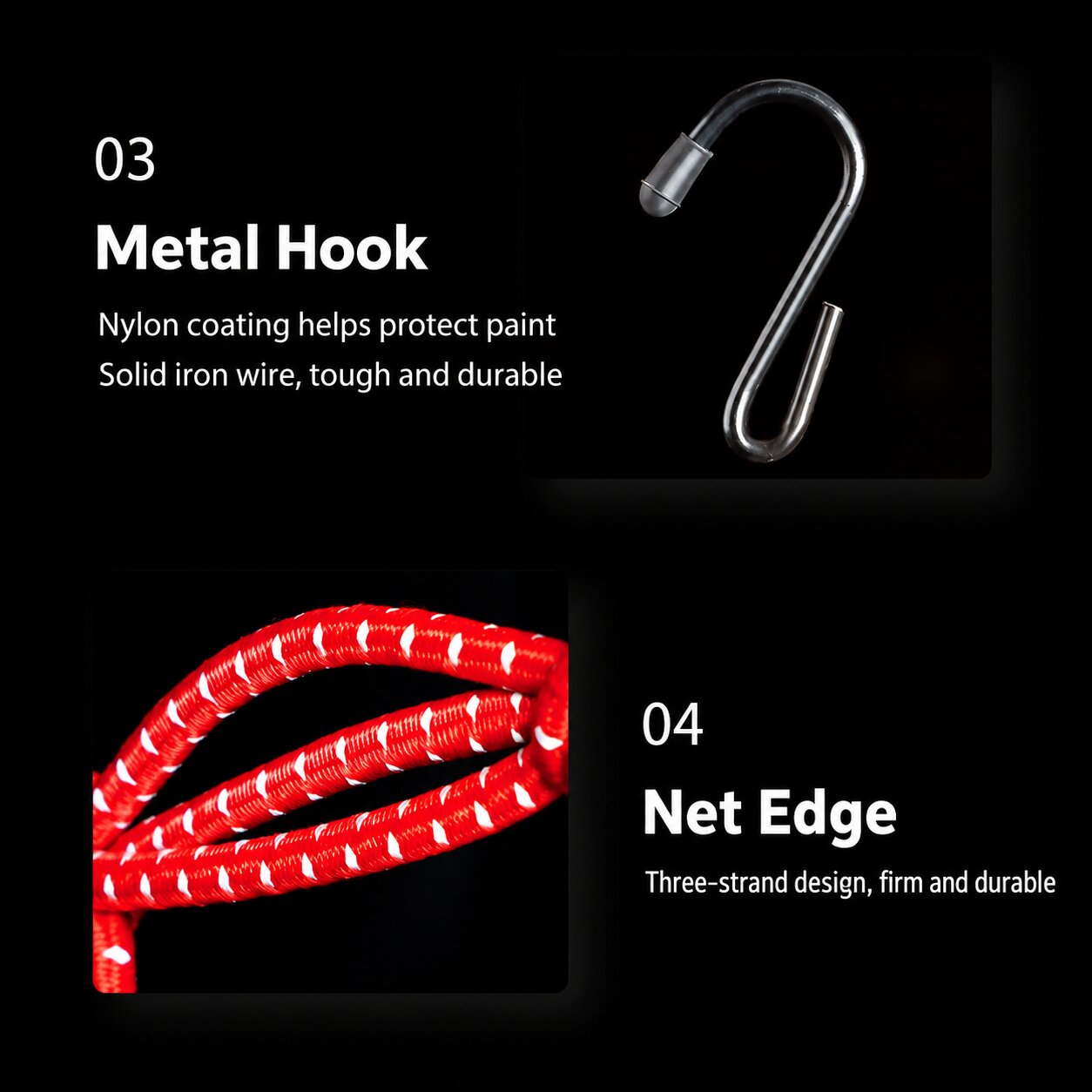 Elastic Helmet Cargo Net Holder Net Storage Net Securing Luggage Mesh Reflective Bungee Cord Motorcycle Bike - Image 5